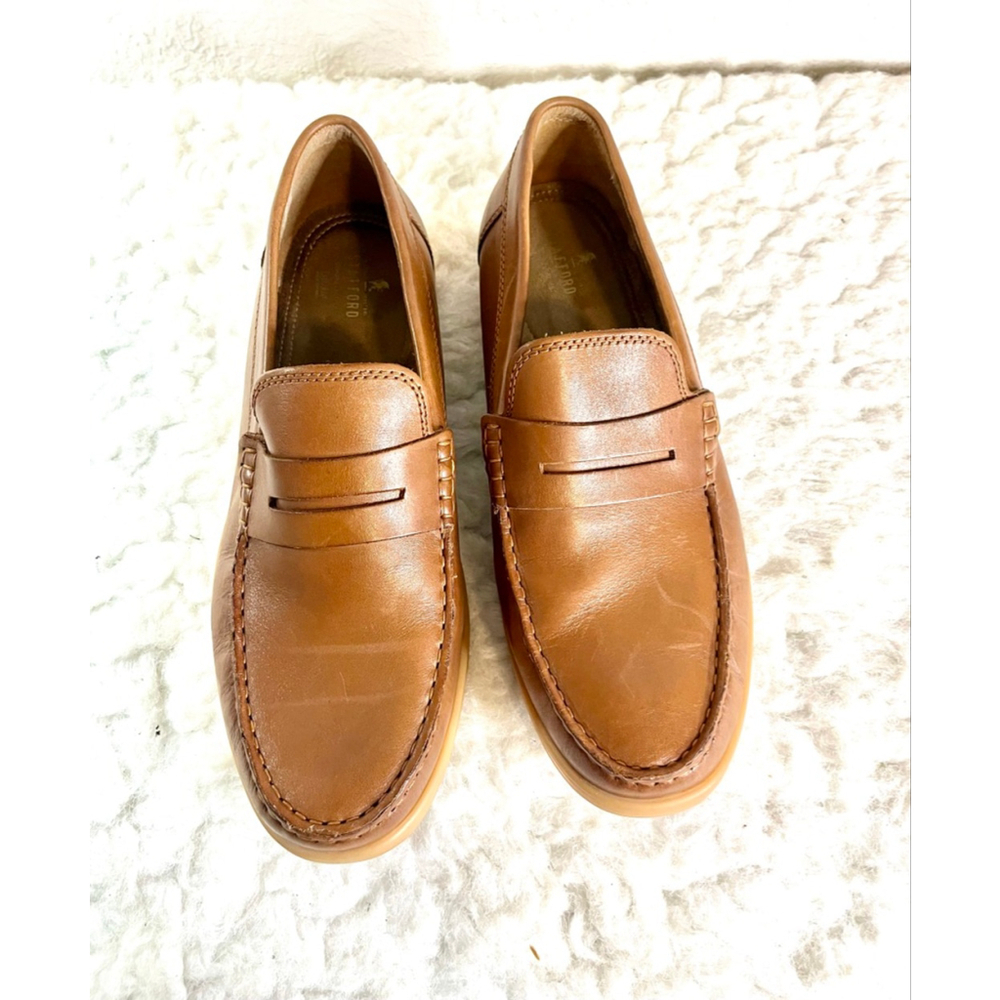 Stafford Flint Mens Moc Closed Toe Loafers Brown Size 11M